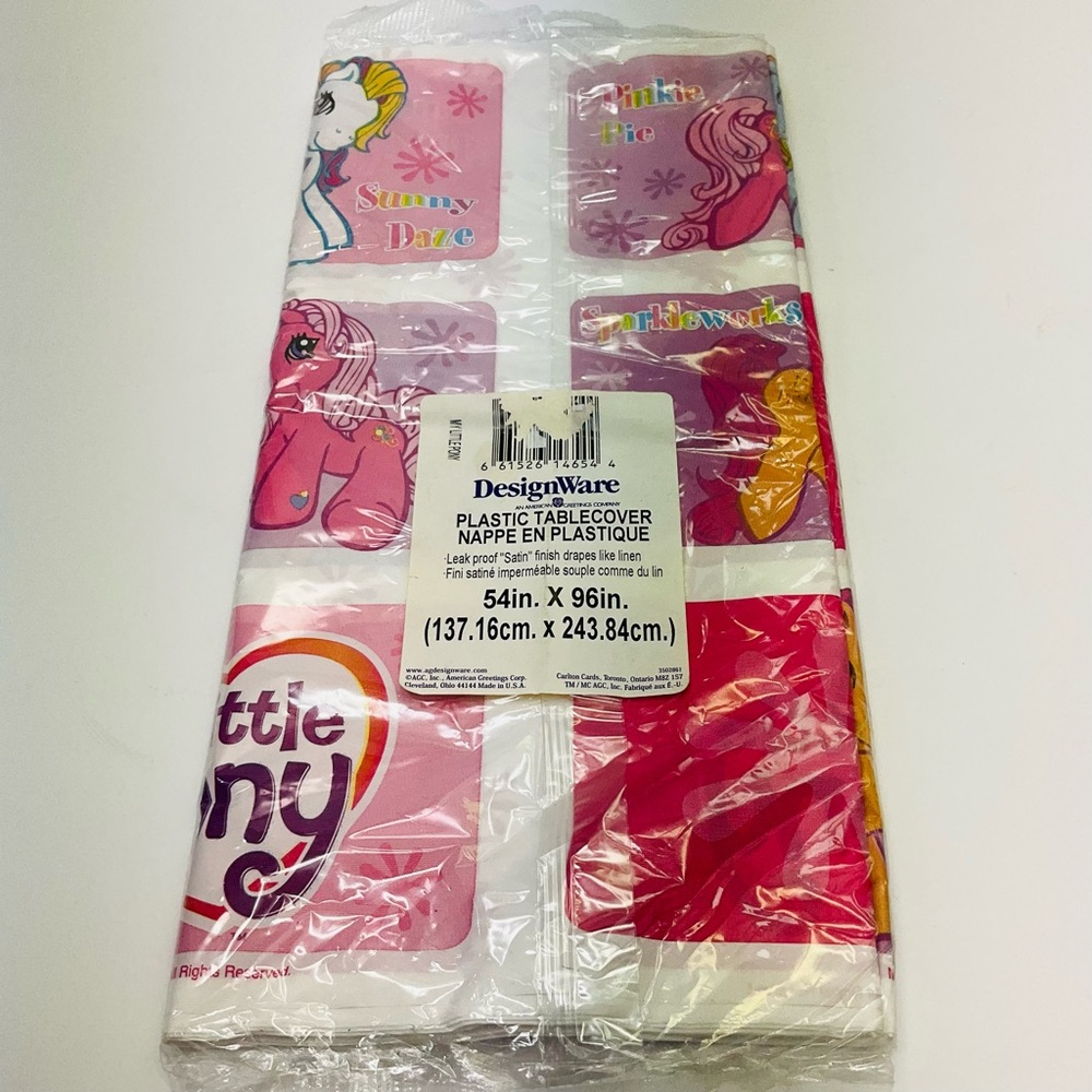 NIP Vintage MY LITTLE PONY 2003 Plastic Tablecover 54” x 96” DesignWare Birthday